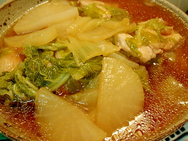 鶏と白菜、大根のうま煮　圧力鍋でトロトロ