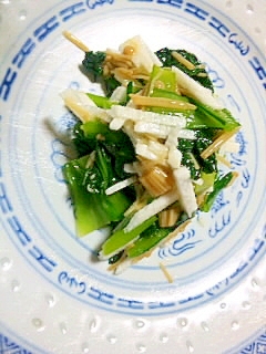 料理下手が作る　小松菜と長芋の和え物