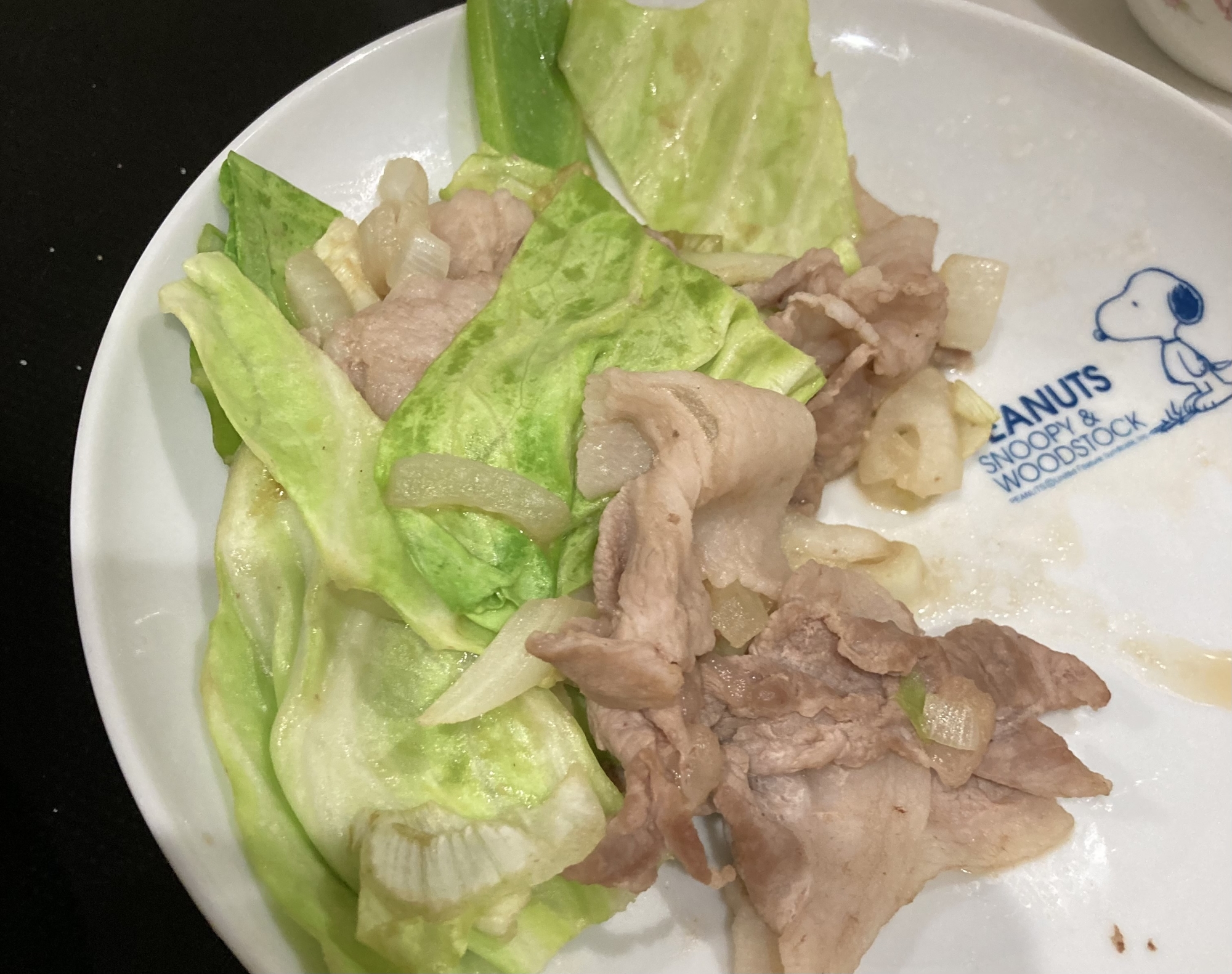 レタスと豚肉の塩炒め