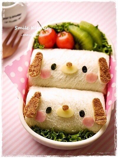 キャラ弁(キャラパン)*わんちゃんサンド