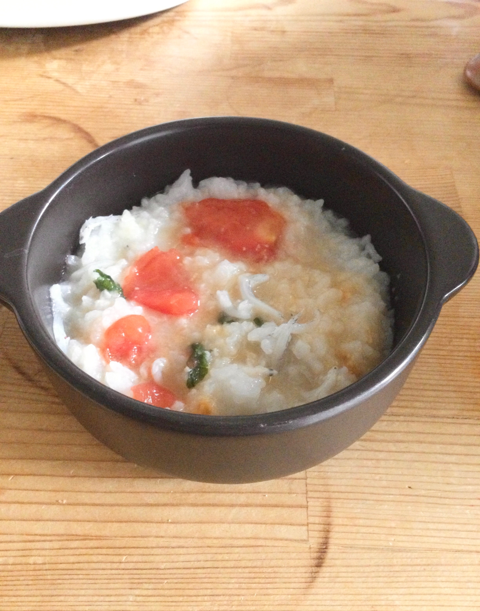 トマト大葉しらす入りおじや♪