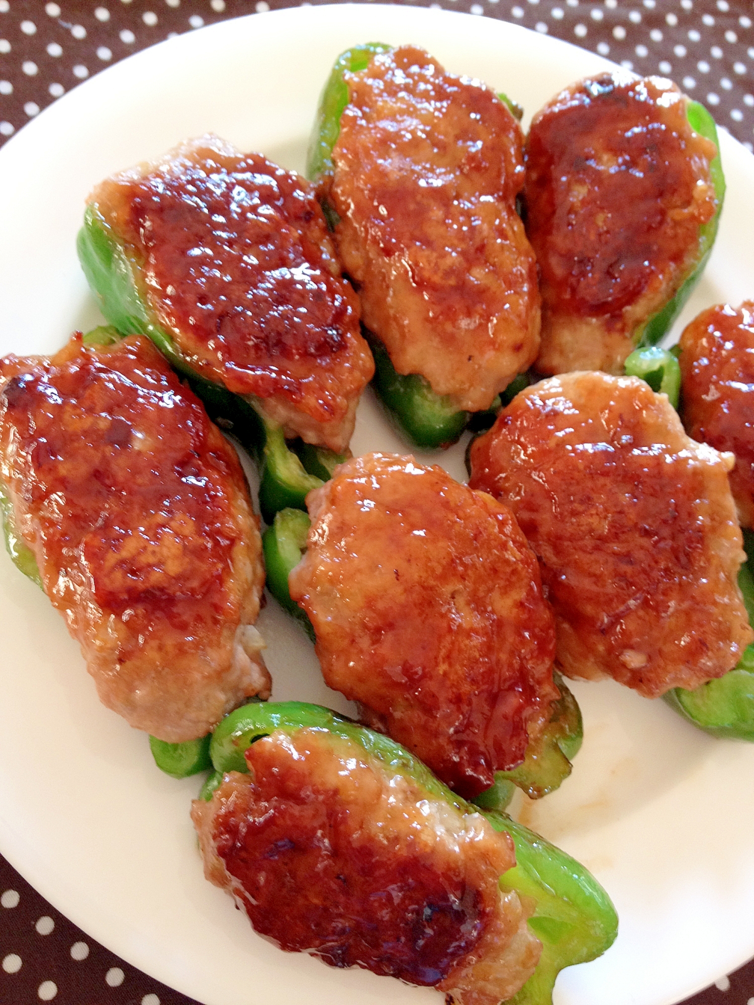 豆腐でかさ増し!ピーマンの肉詰め