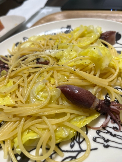 春キャベツとホタルイカのパスタ〜アンチョビソース〜