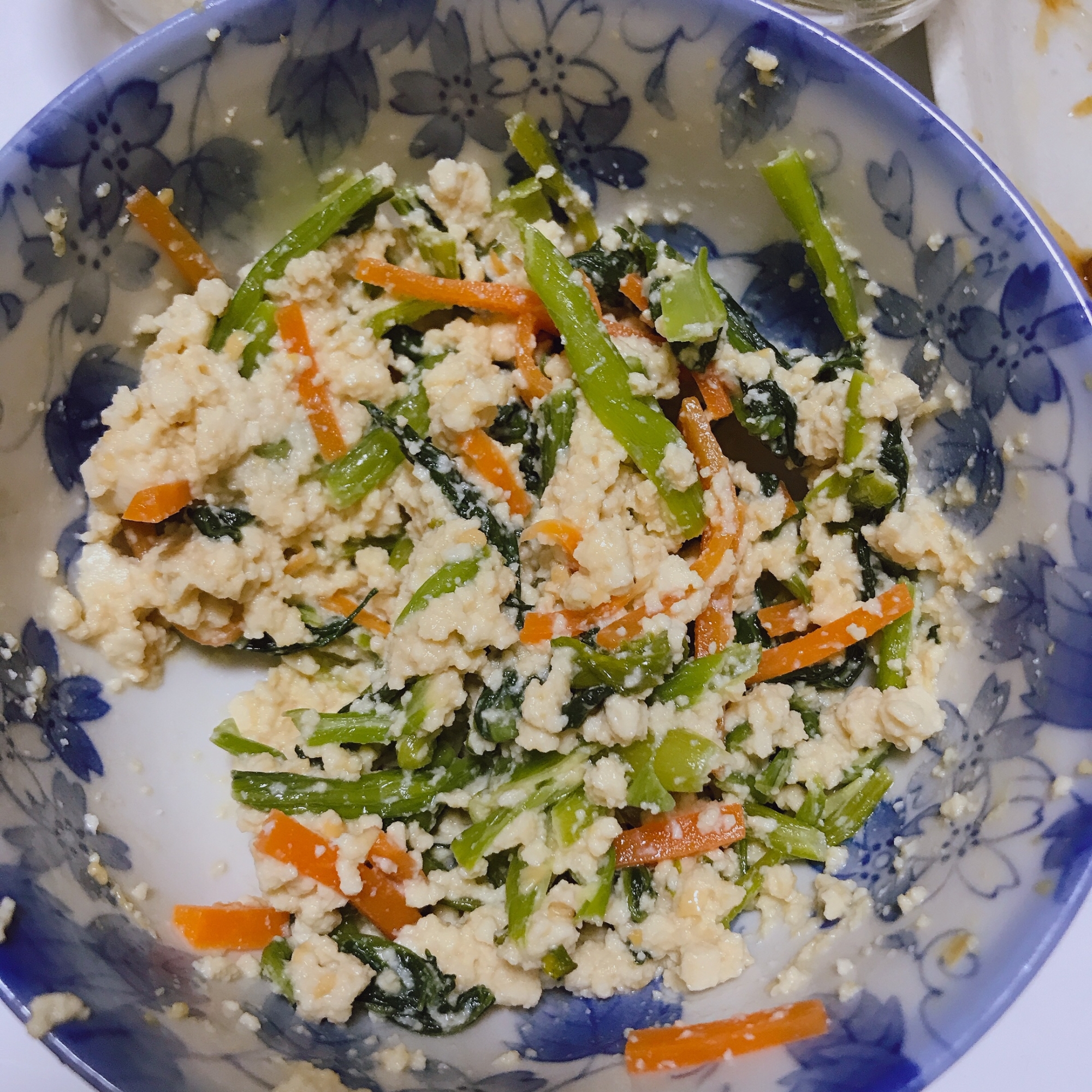 小松菜と豆腐の白和え