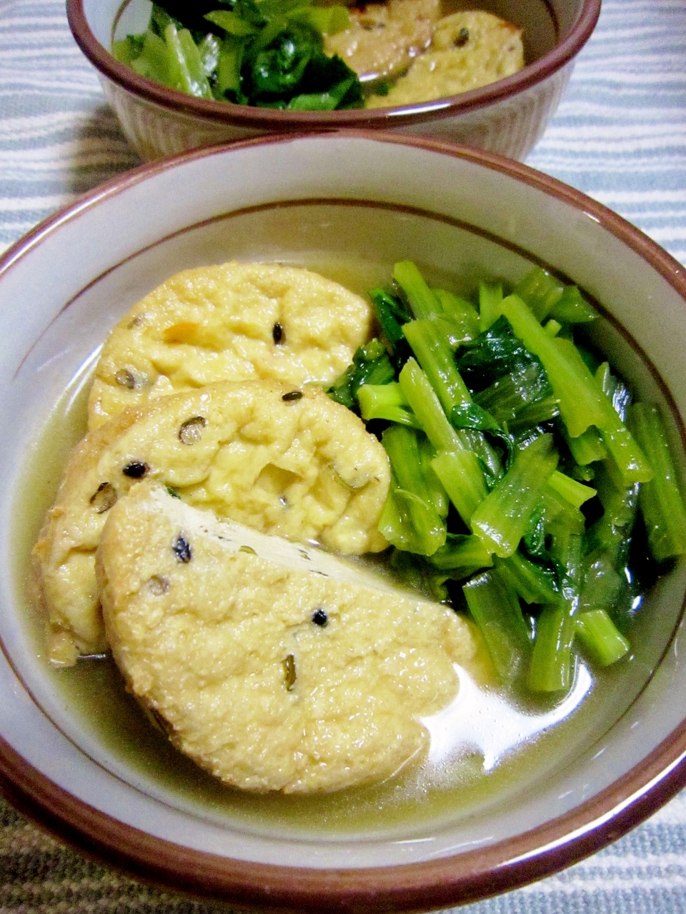 がんもと小松菜の煮物