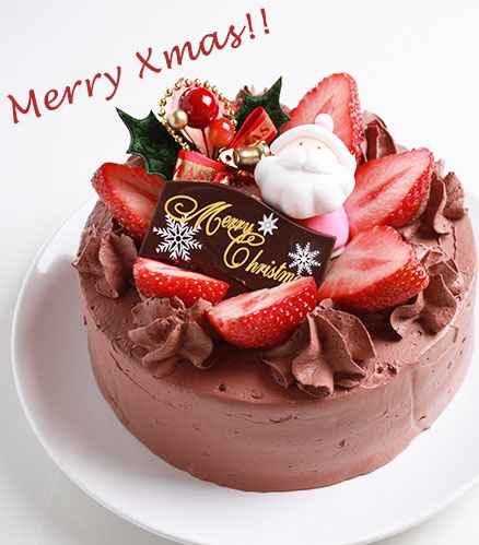 楽しくデコレーション♪チョコレートXmasケーキ