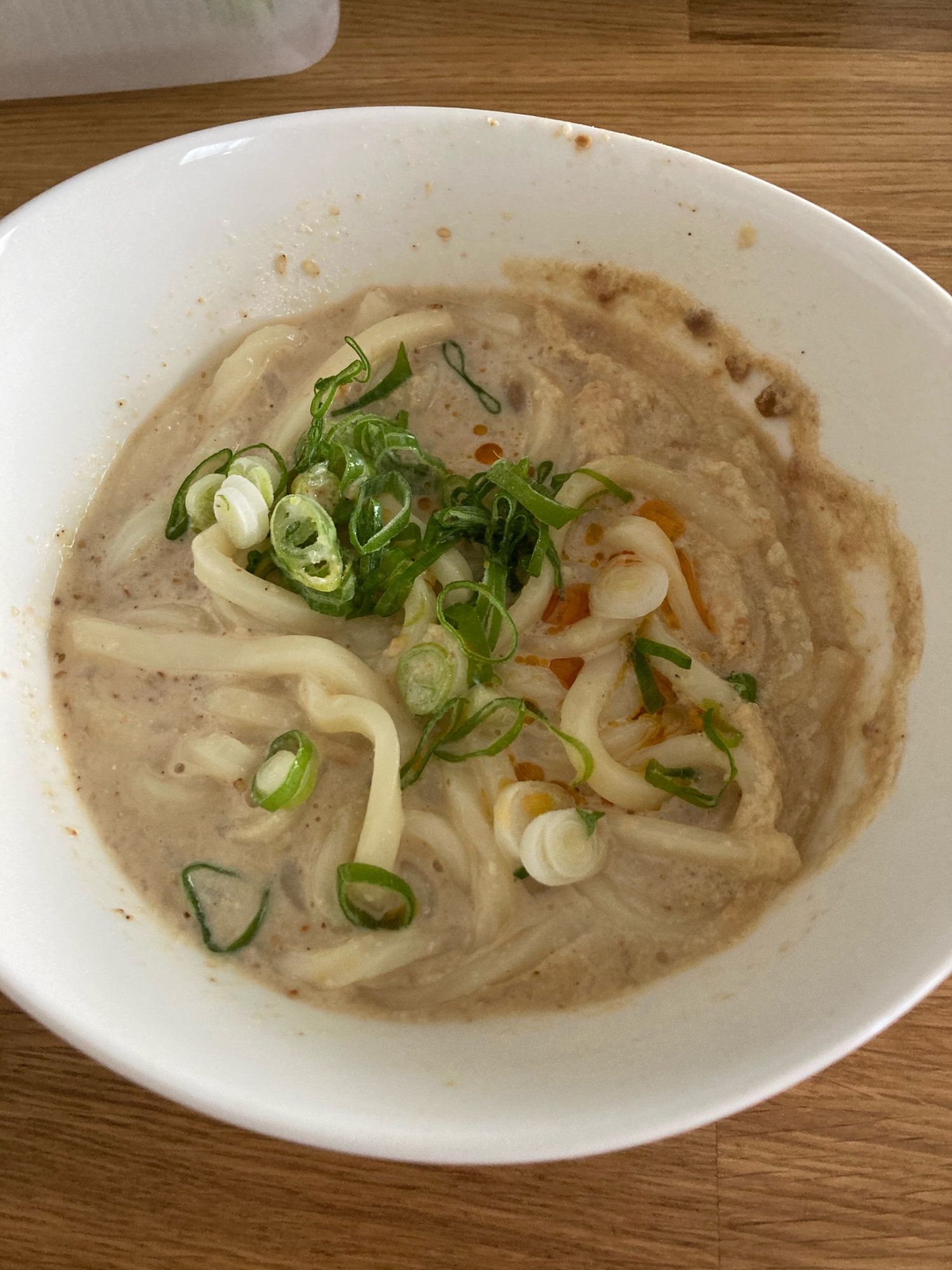 レンジで!ごま豆乳うどん