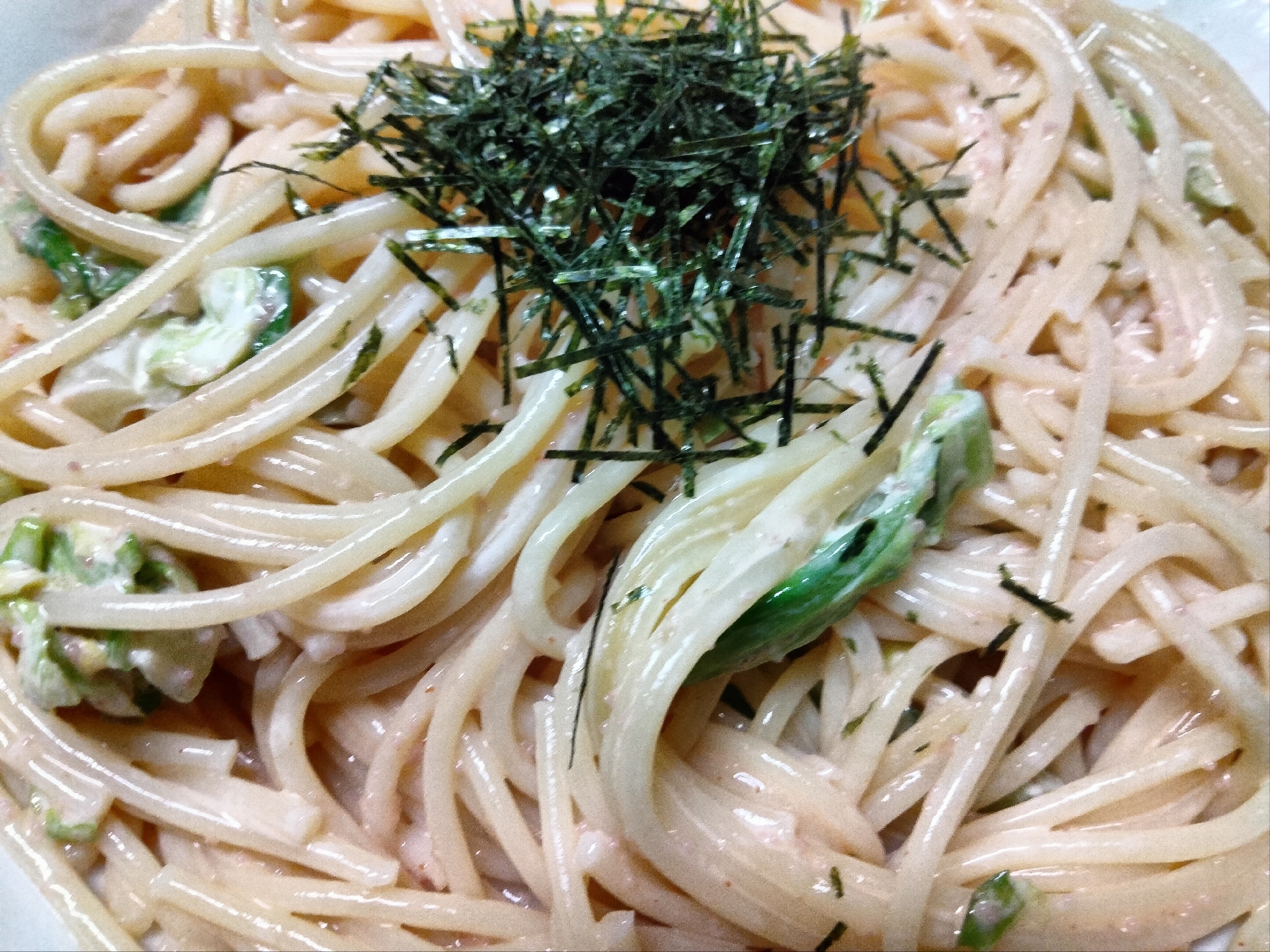 マヨ春キャベツと 辛子明太子 パスタ和え