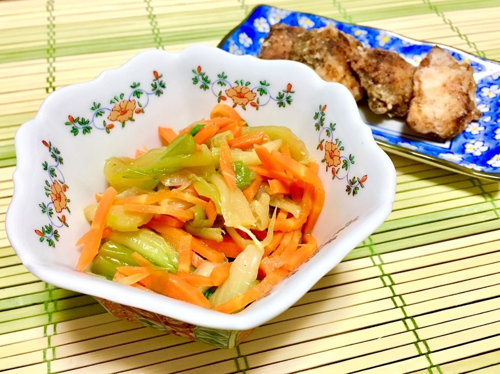 チンゲンサイと人参のナムル*中華和え