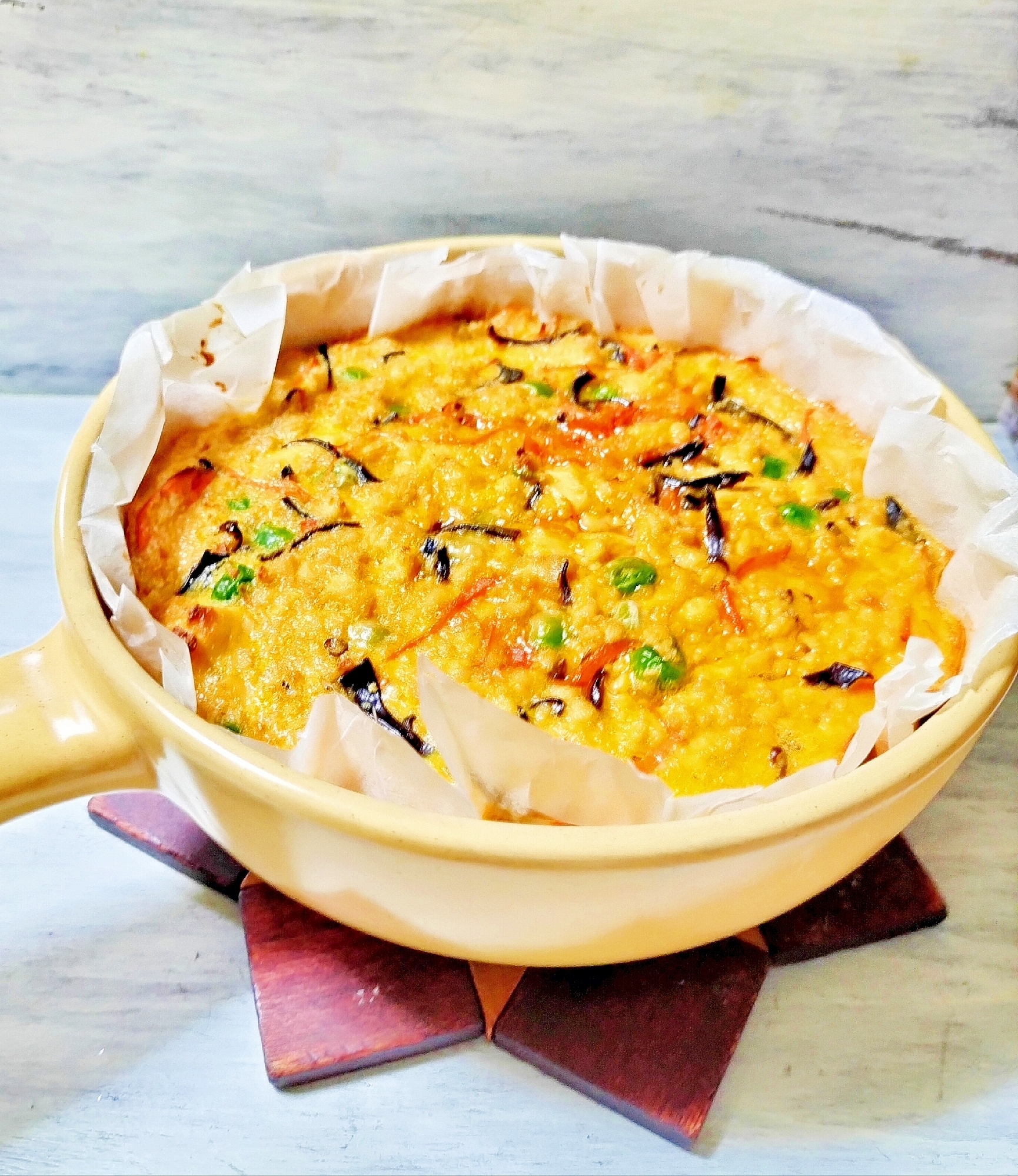 ボリューム満点✨豆腐と卵のオーブン焼き