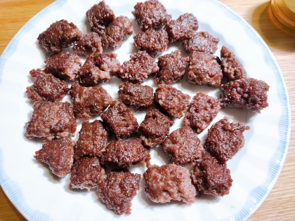 ★合挽き肉のサイコロステーキ★