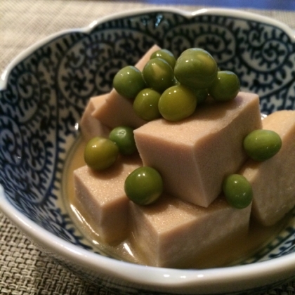 高野豆腐＆グリーンピース煮