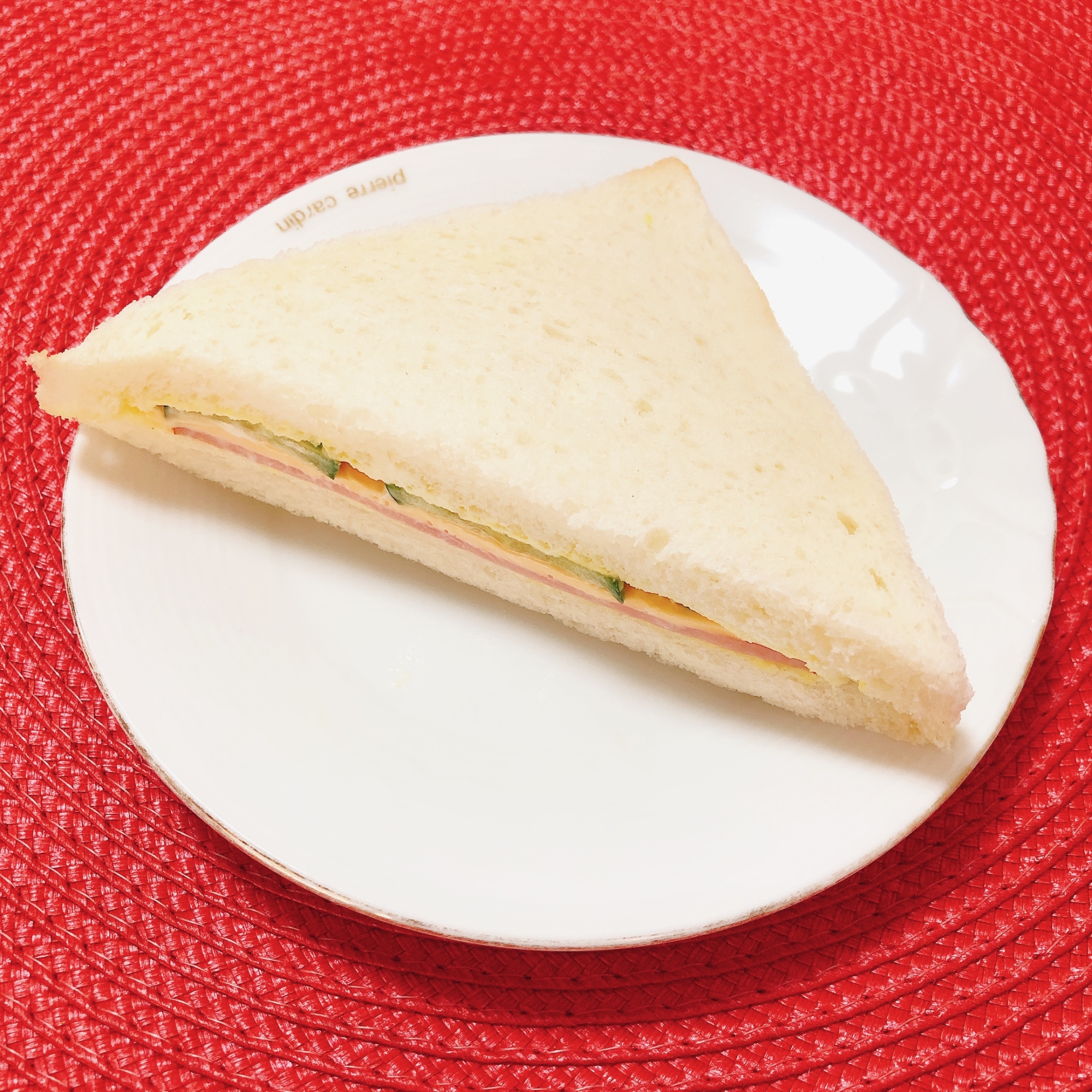 ハムきゅうり♫辛子マヨサンドイッチ