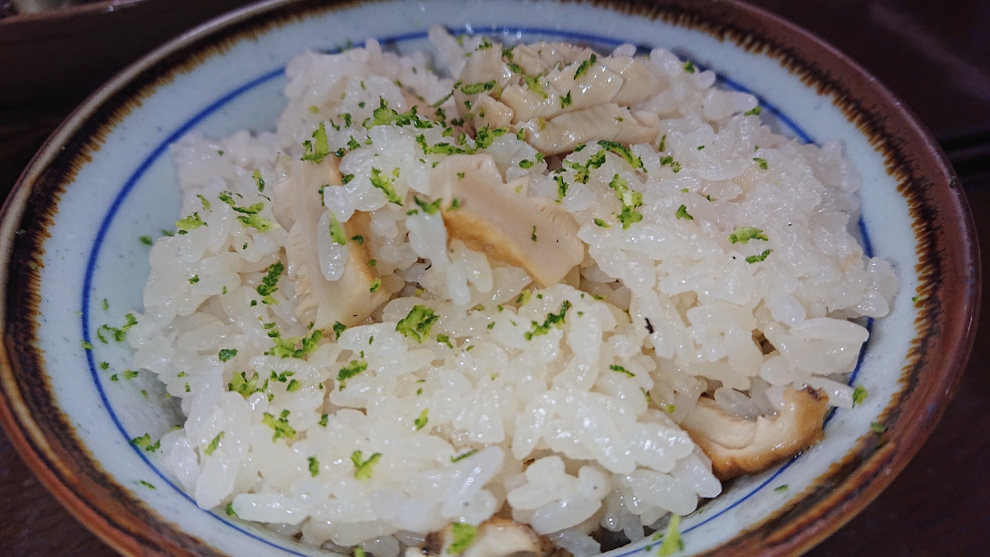 カナダから来た松茸でご飯