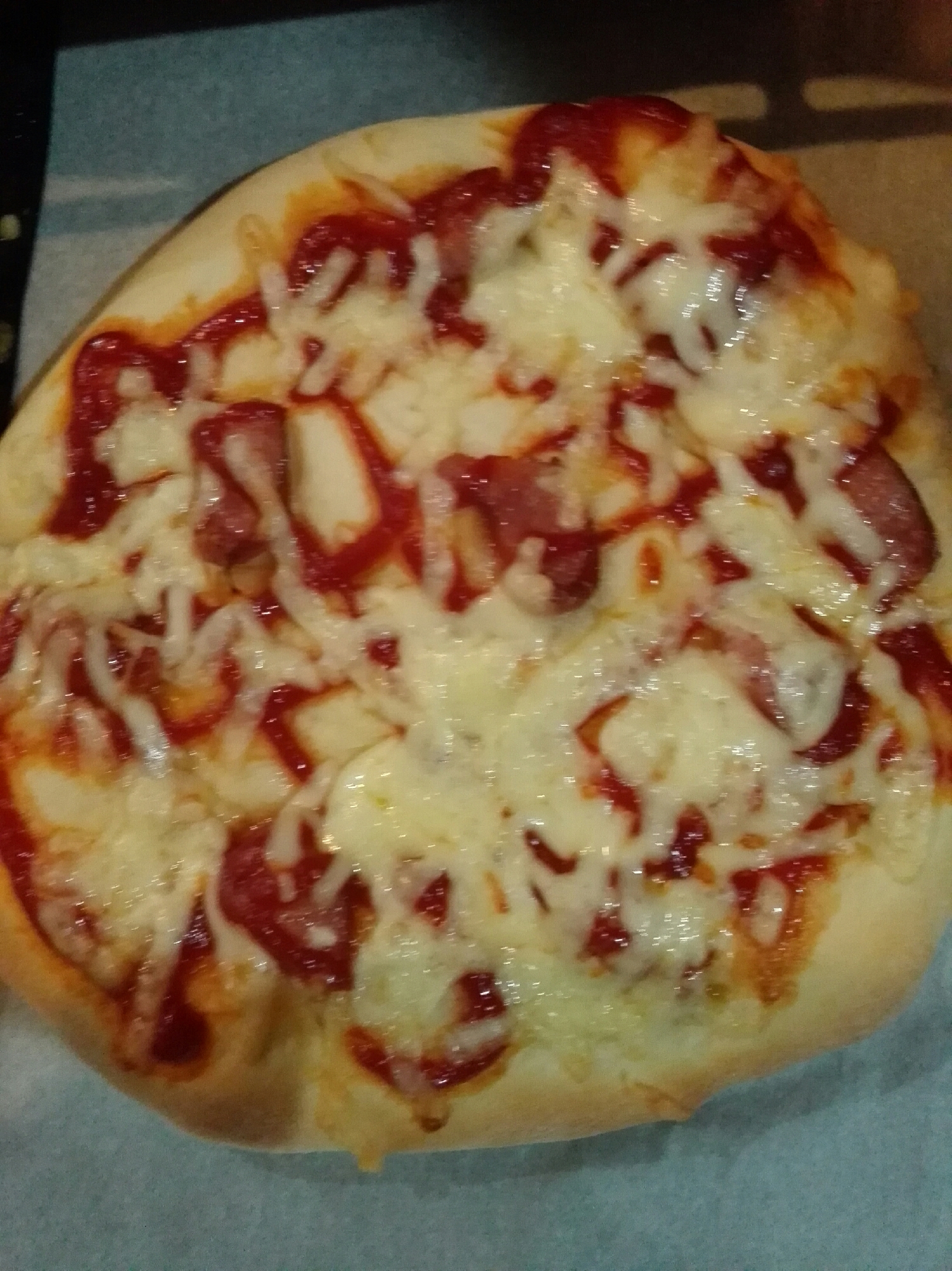 簡単にふわふわのピザができました(^^)