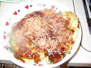 野沢菜のお好み焼き