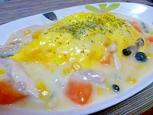 クリームシチューの残りを使って ふわとろオムライス レシピ 作り方 By まきまきのディナー 楽天レシピ クリームシチューの残りを使って ふわとろオムライス レシピ 作り方 By まきまきのディナー 楽天レシピ