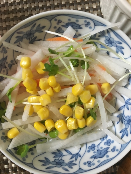 昆布ポン酢で食べるさっぱりコーンサラダ