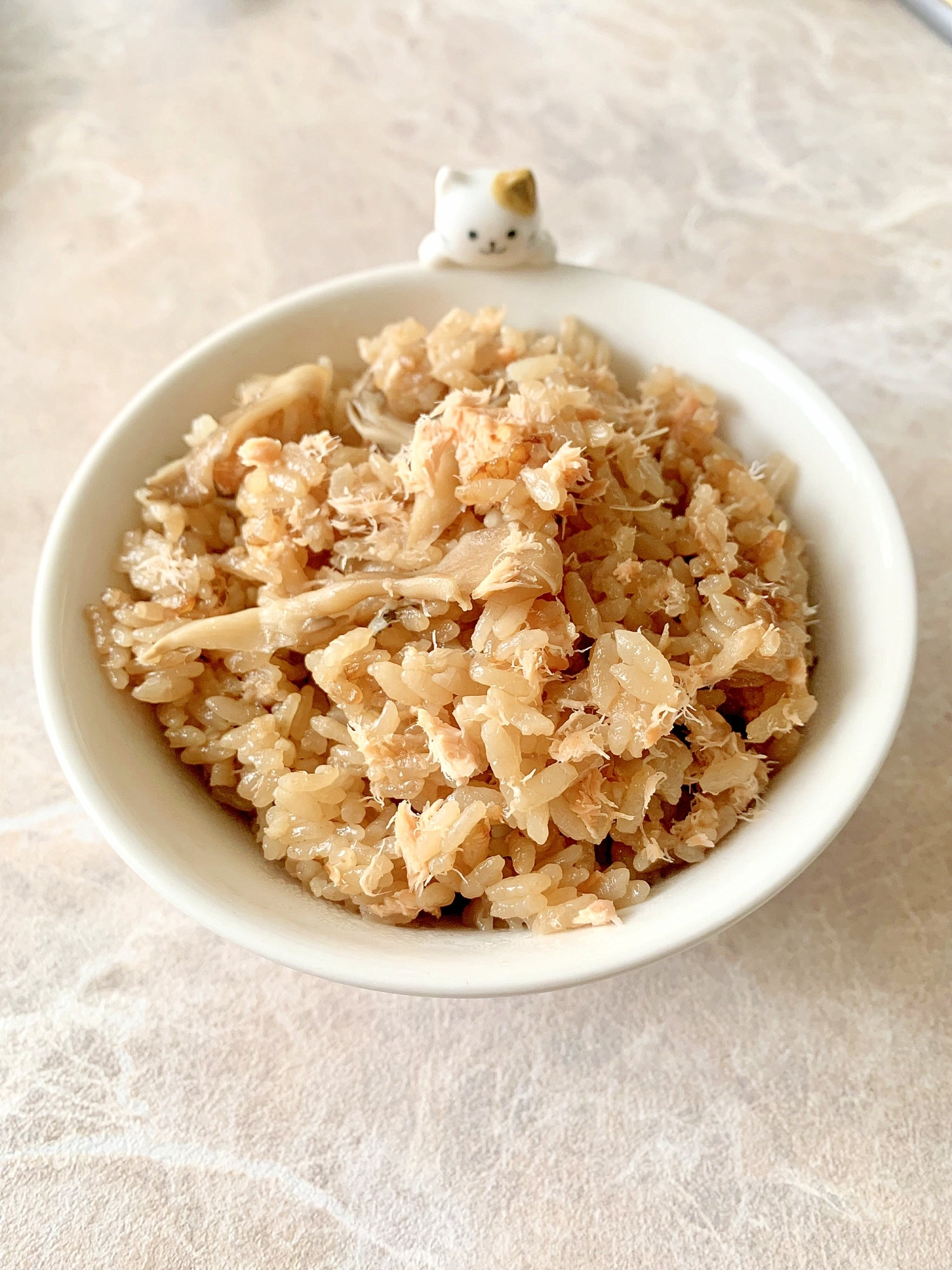 秋鮭と舞茸の炊き込みご飯