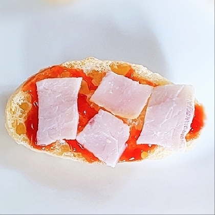 ケチャップハムトースト