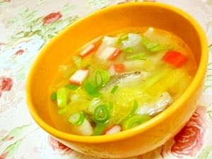 白身魚ｄｅ❤中華仕立ての生姜白菜葱スープ❤