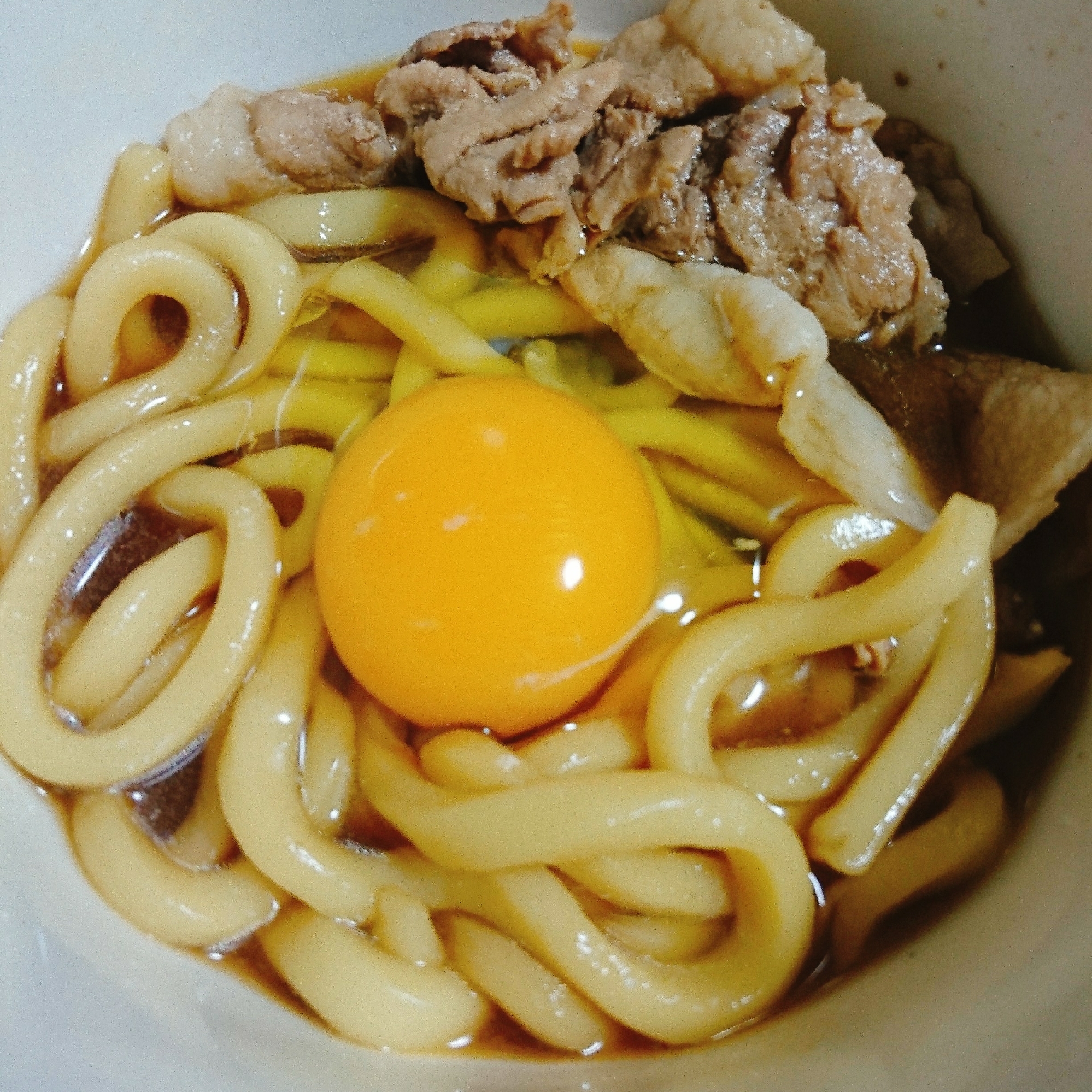 甘辛☆月見肉うどん