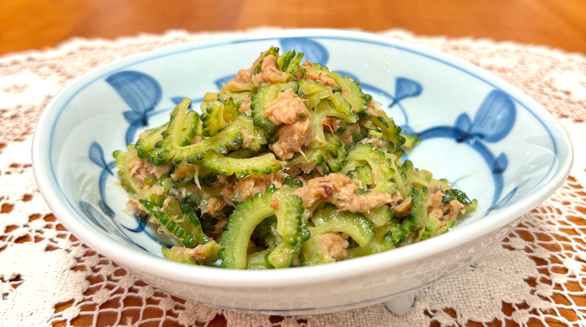 苦味も旨味に変わるꈍ◡ꈍツナ缶とゴーヤの☆炒めもの