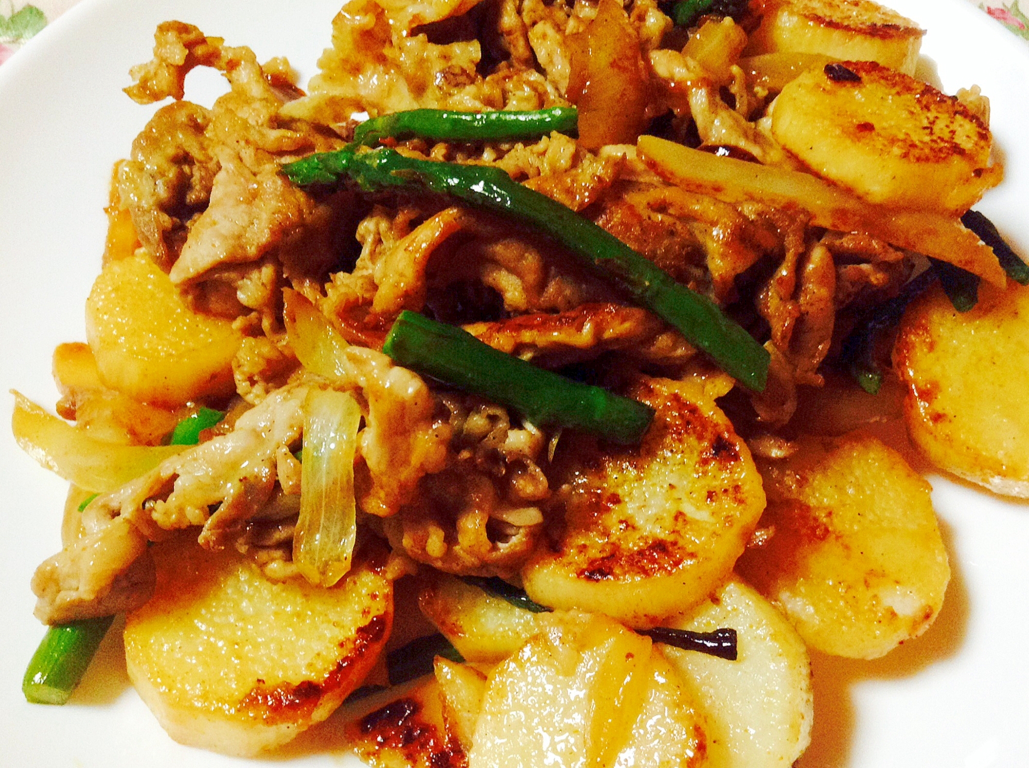 ご飯がすすむ❤︎長芋と豚肉のカレー炒め