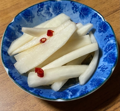 白だしで☆ほんのり甘めの大根の漬け物