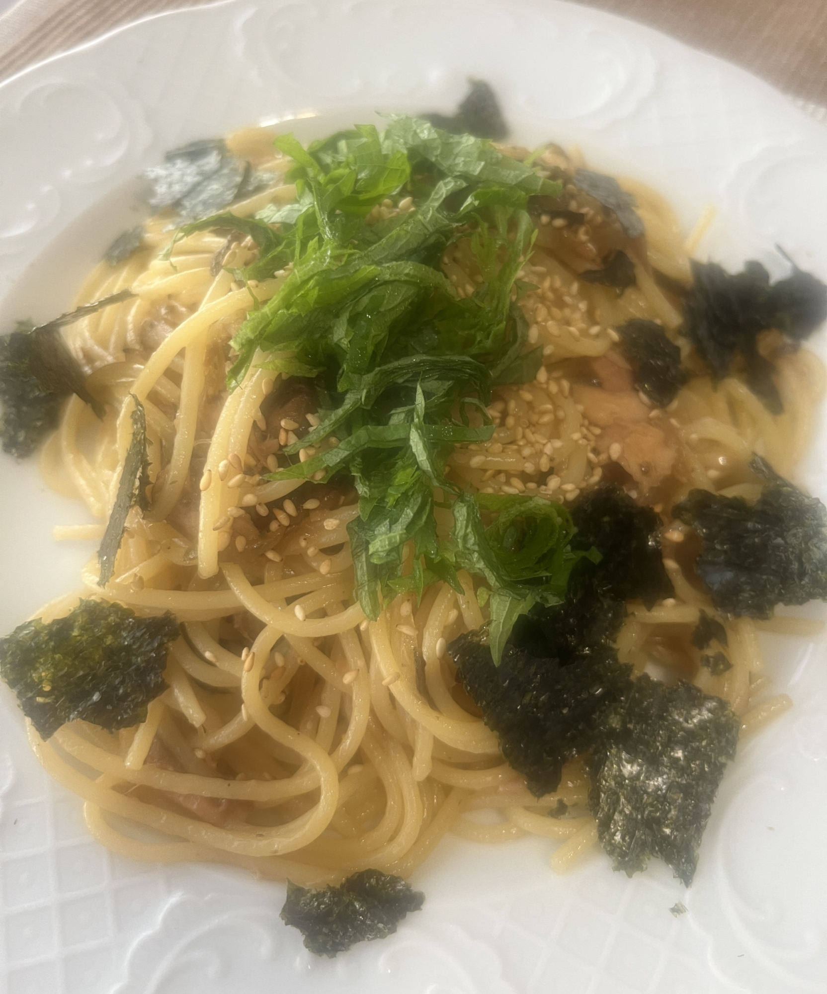 薬味たっぷりツナの和風パスタ