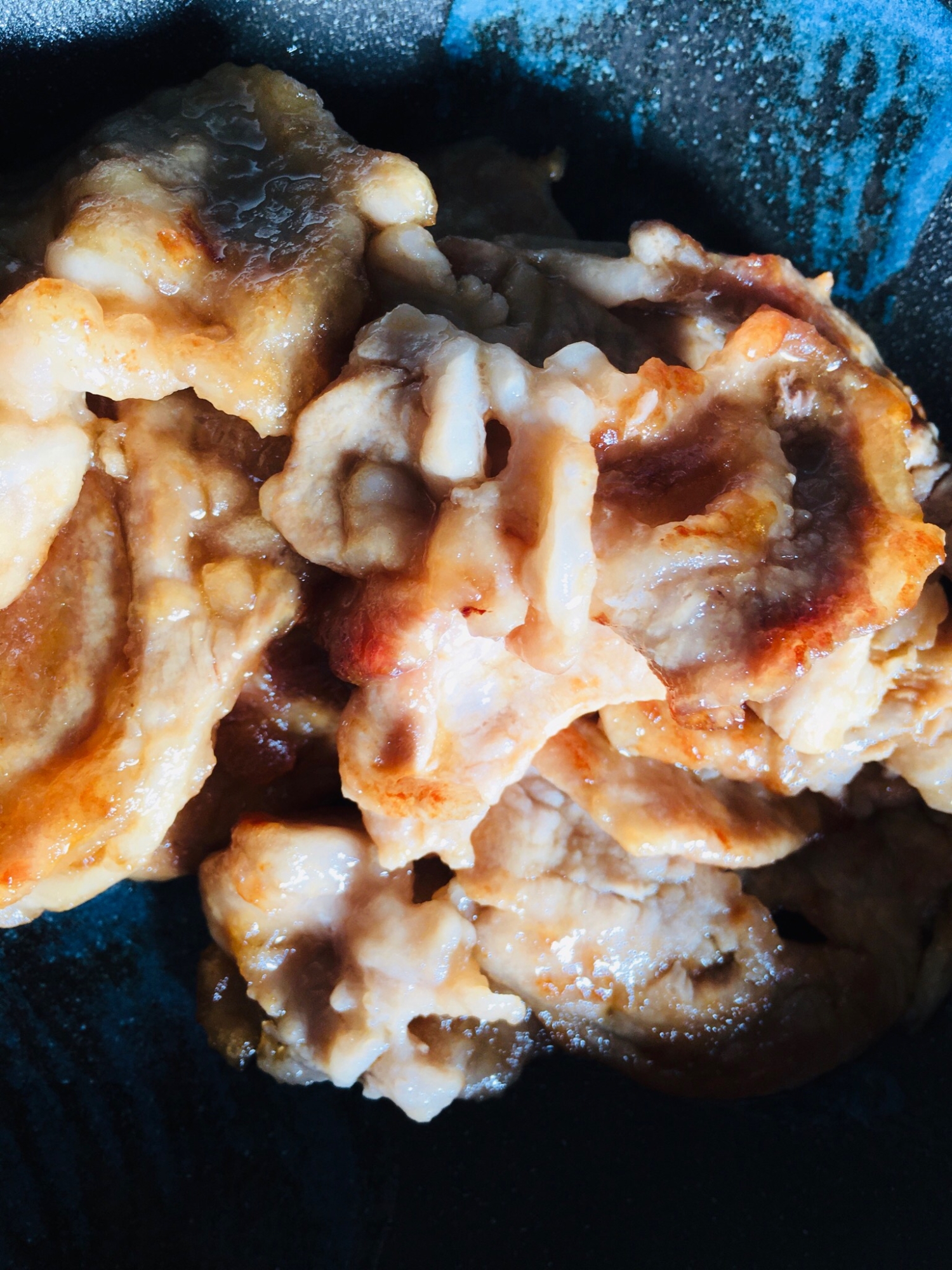 生姜焼き用肉の甘酢炒め