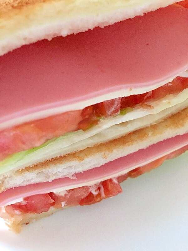 【ねんどでサンドイッチ 型セット】　パン、チーズ、レタス、ハム、トマト 簡単☆定番 ハムチーズのサンドイッチ♪ レシピ・作り方 by