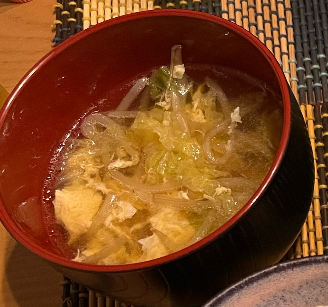 もやしと白菜のスープ