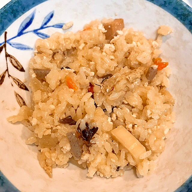 うまさ抜群です☆鶏ひき肉とレンコンの炊き込みご飯