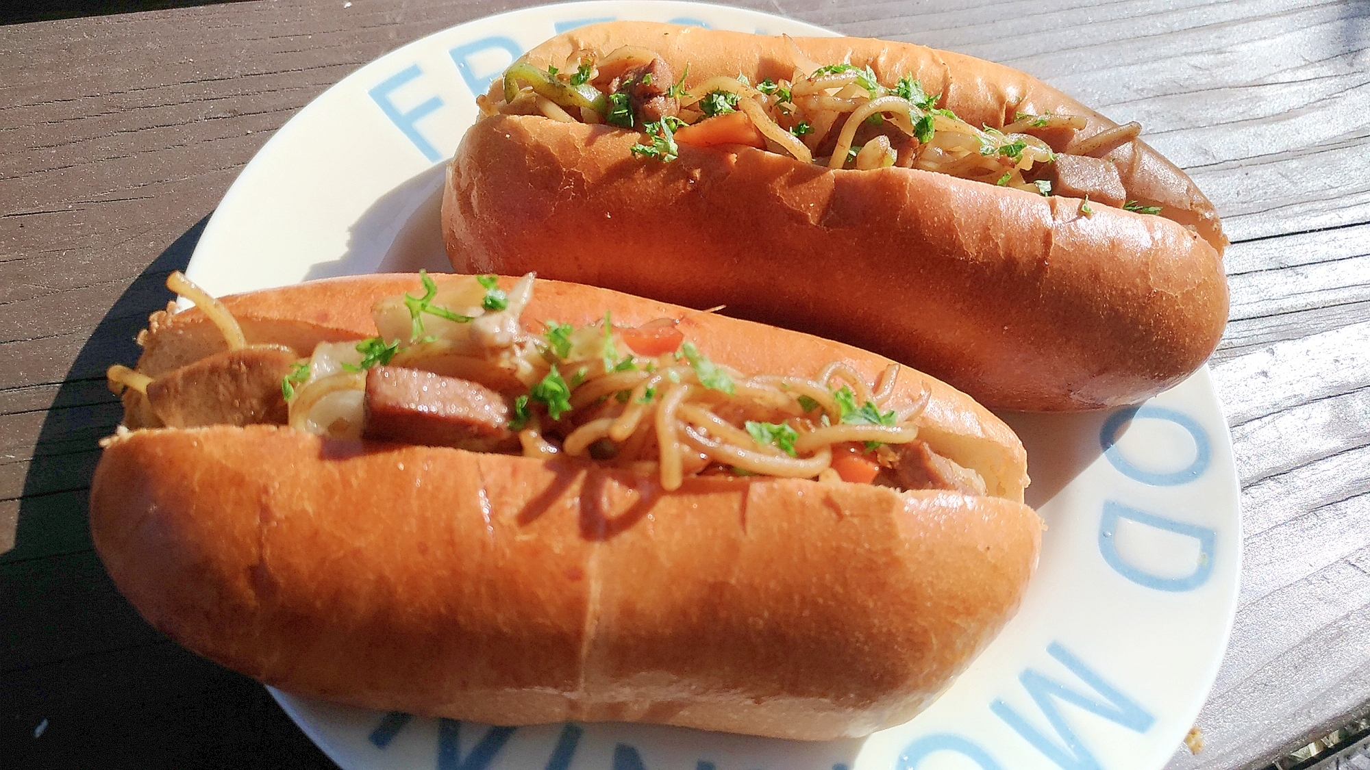 手作りコッペパンで☆具沢山焼きそばパン