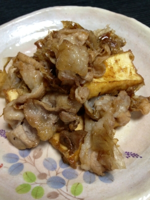 さっぱり♪豚肉と厚揚げのポン酢焼き