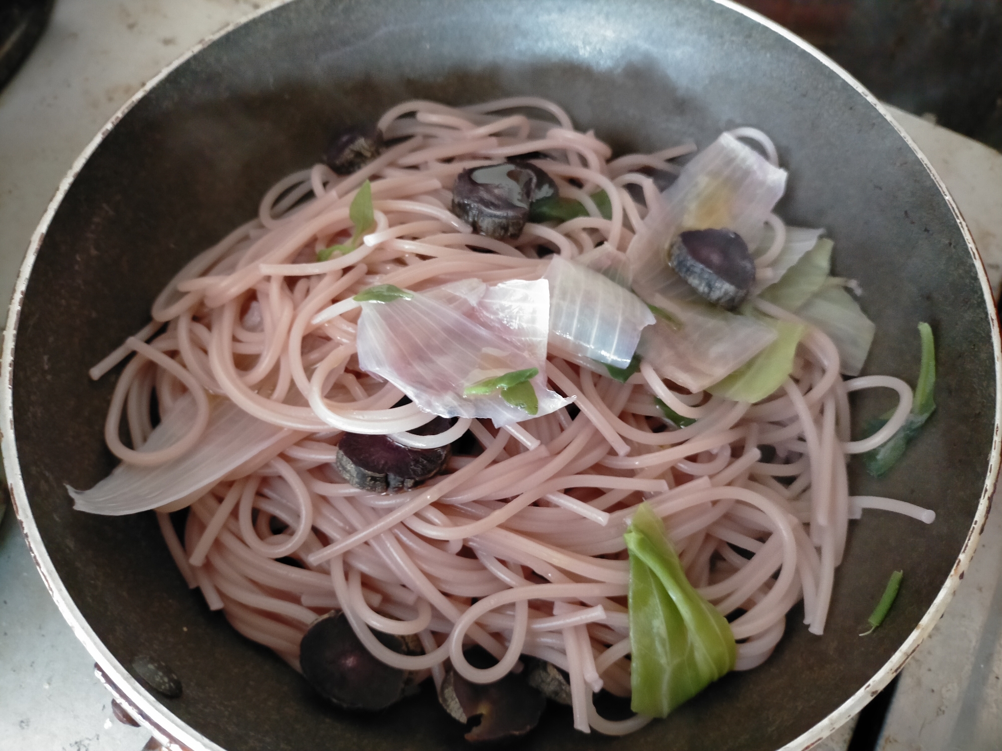 ポリフェノールたっぷり野菜のパスタ