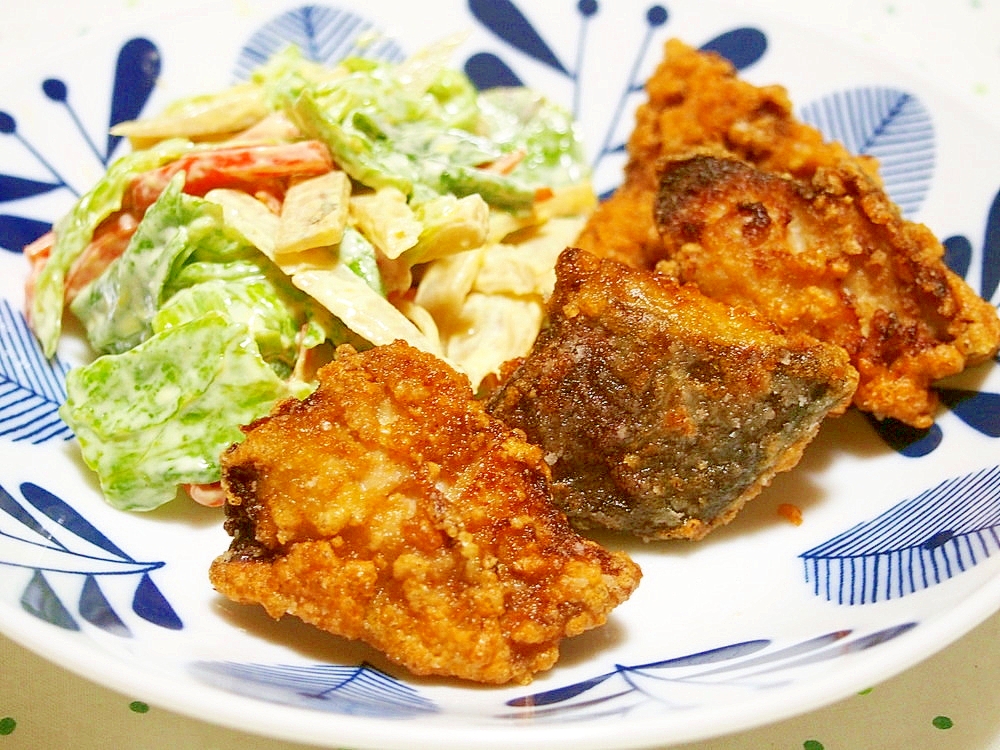 サバのカレー粉竜田揚げ♪スパイシーで美味