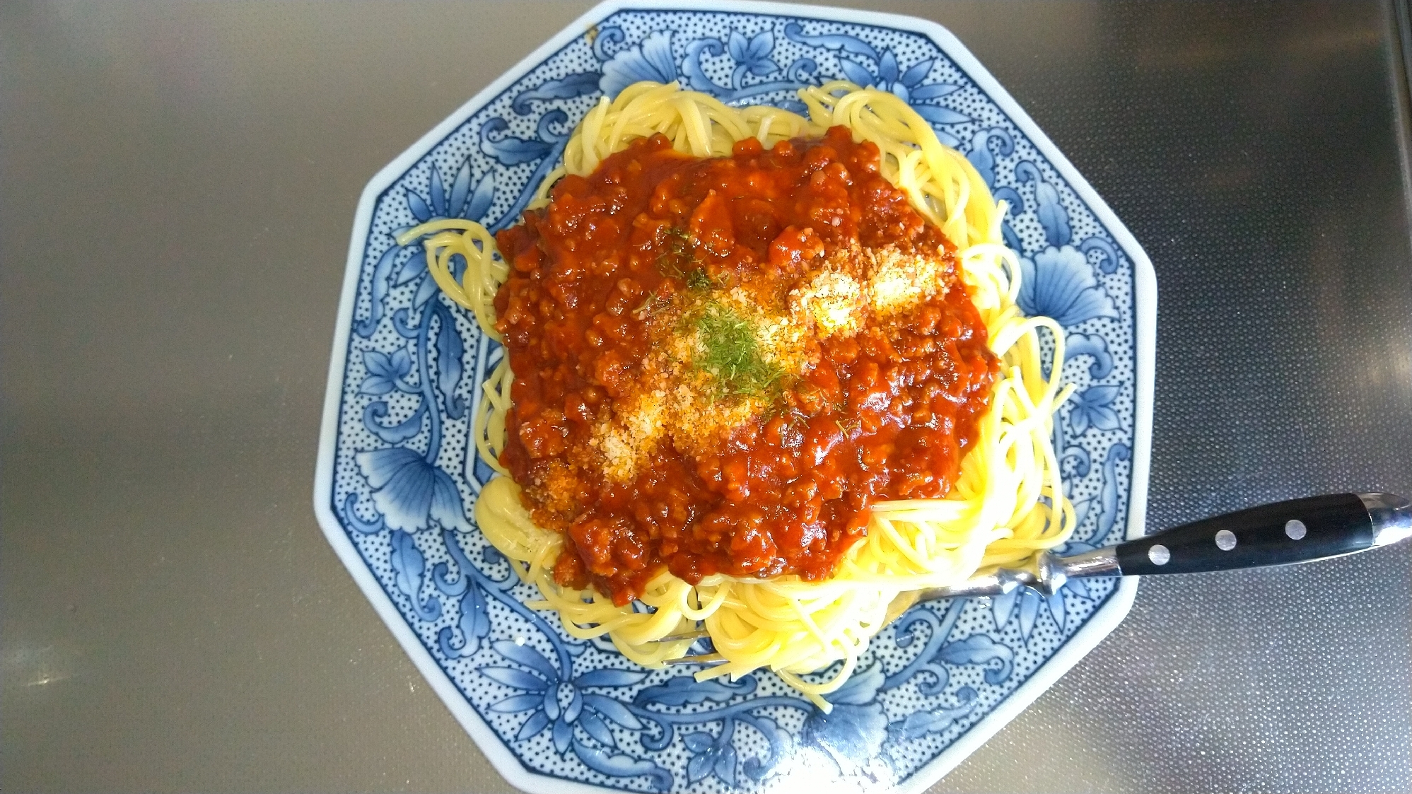 ミートソースパスタ