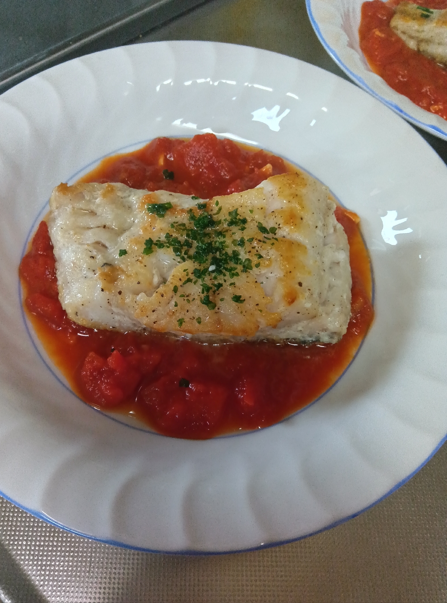 タラのソテー トマトソース