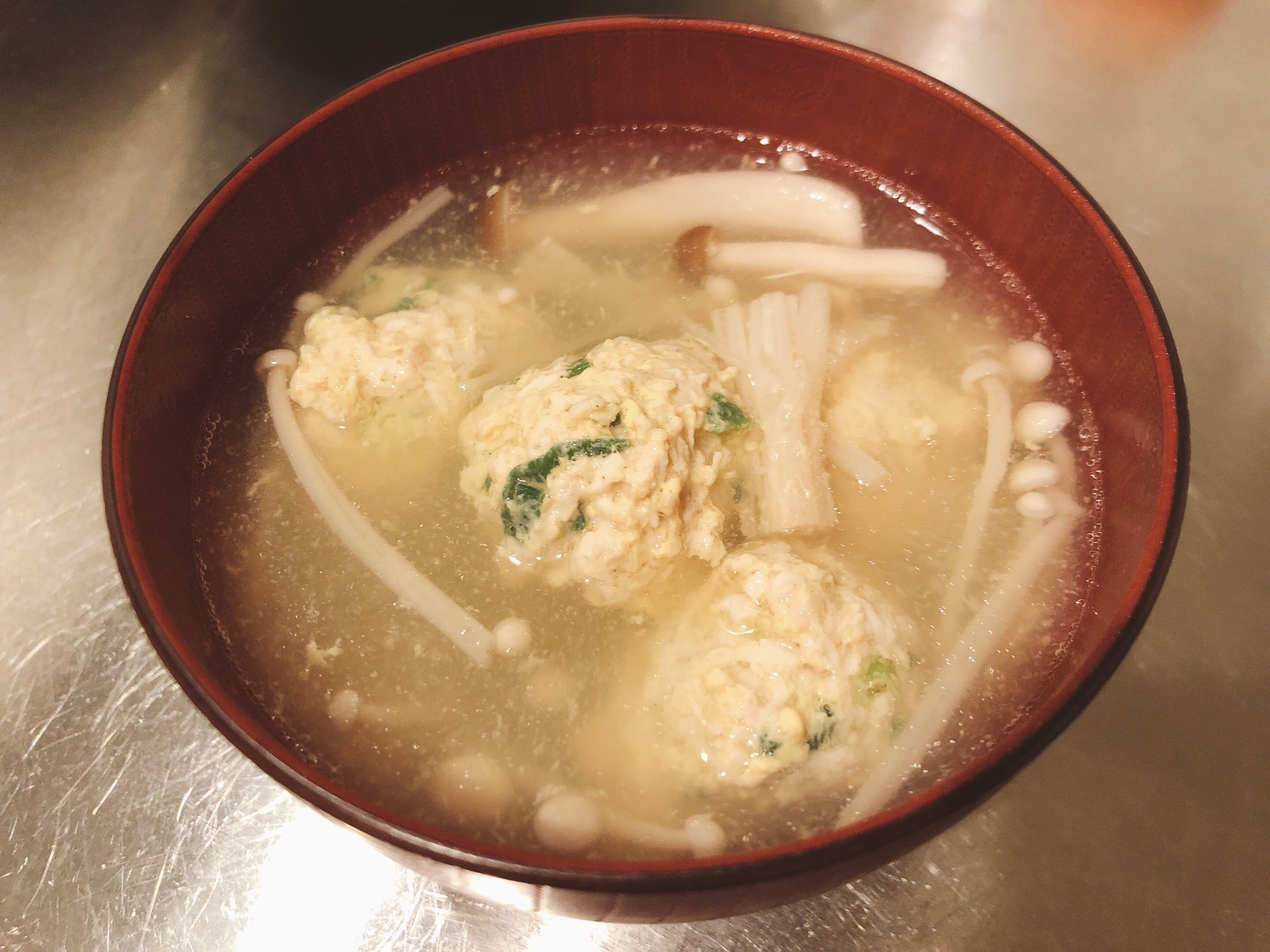 ポカポカ温まる鶏団子スープ