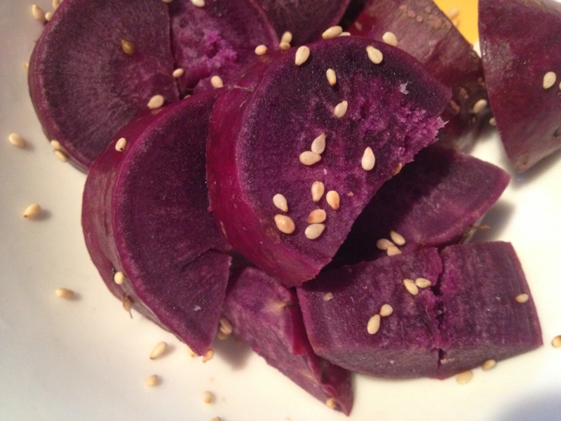 紫芋の和風蒸し芋