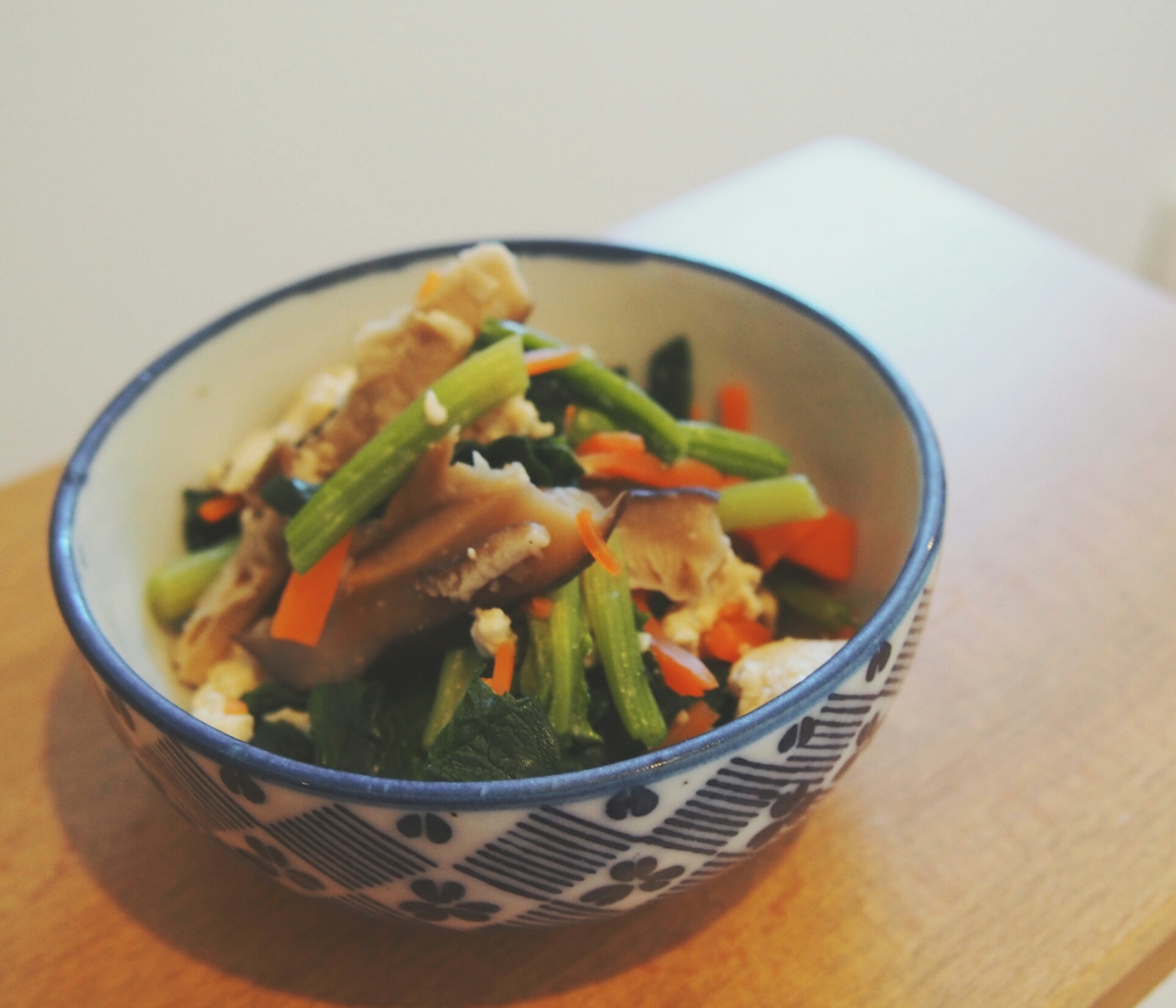 ホウレン草と豆腐の炒り煮