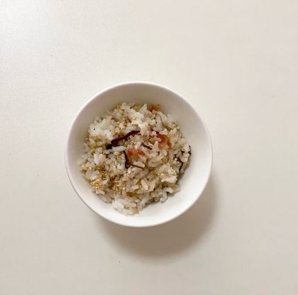 青のりと塩昆布の混ぜご飯