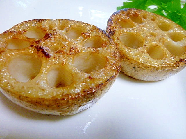 豪快に!厚切りれんこんステーキ