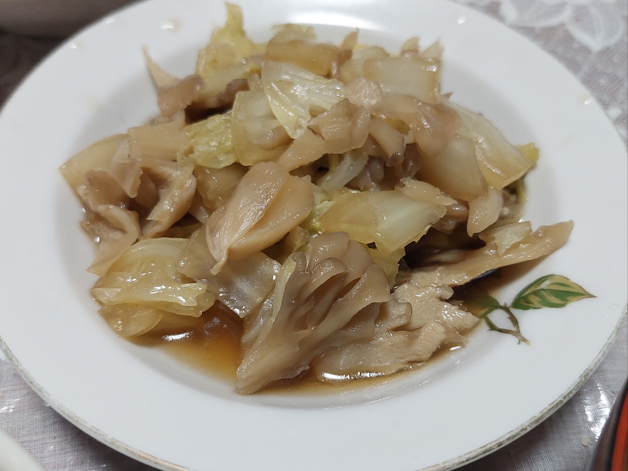 レンジで白菜と舞茸のポン酢蒸し
