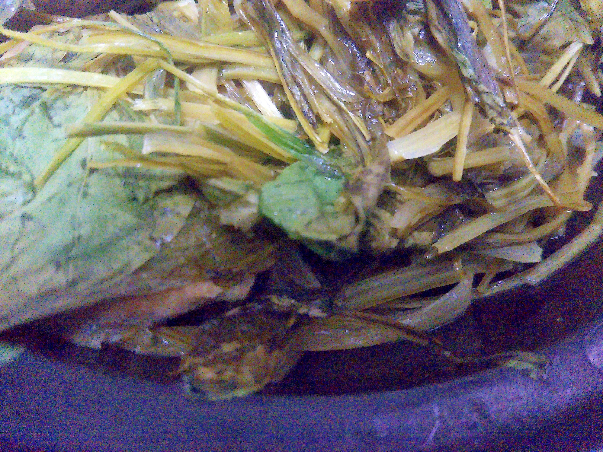 壬生菜の胡麻油炒め