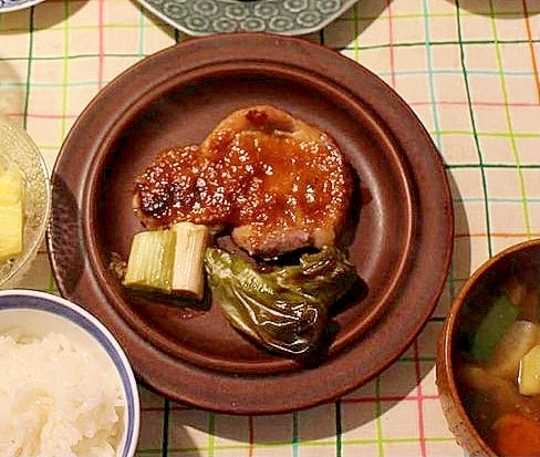 鶏肉のマーマレード味噌焼き