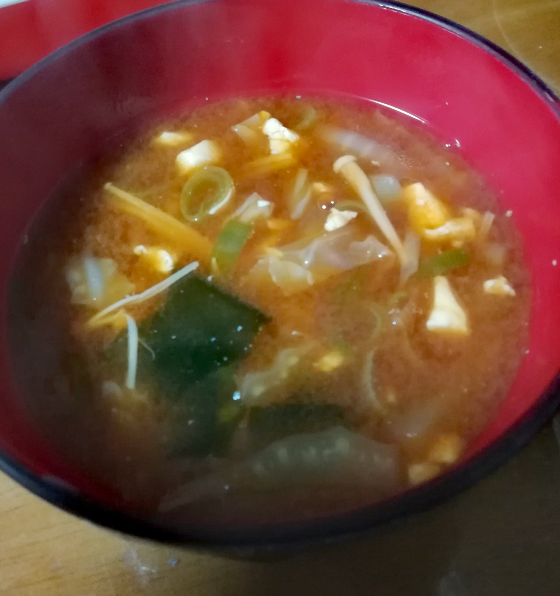 崩し豆腐のお味噌汁