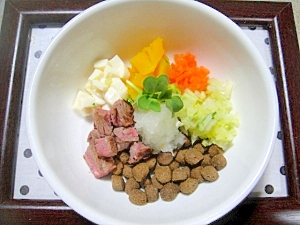 ワンコ用 なんでもかんでもトッピングごはん レシピ 作り方 By Mint74 楽天レシピ ワンコ用 なんでもかんでもトッピングごはん レシピ 作り方 By Mint74 楽天レシピ